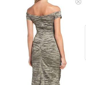 SALE!! ALEX EVENINGS Smokey Taupe Satin Gown size6